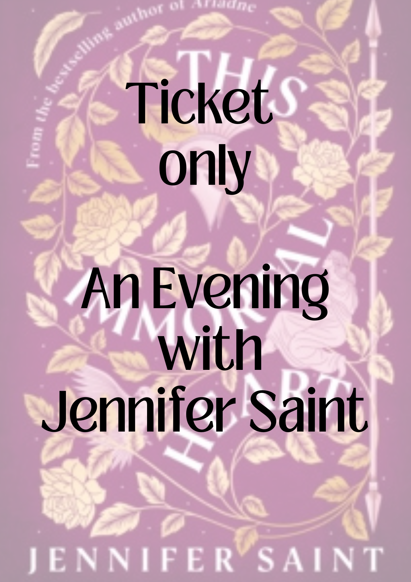 In Conversation with Jennifer Saint - Ticket Only
