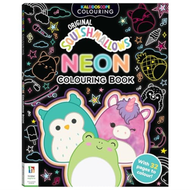Kaleidoscope Squishmallows Neon Colouring Book