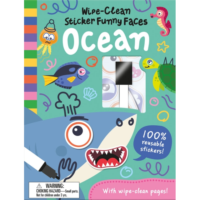 Wipe-Clean Sticker Funny Faces Ocean