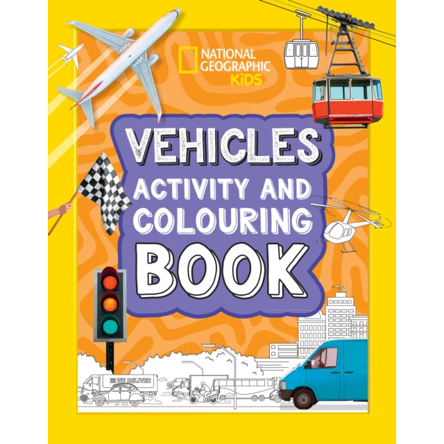 Vehicles Activity and Colouring Book