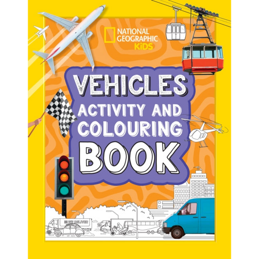 Vehicles Activity and Colouring Book