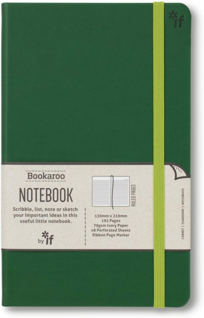 Bookaroo Notebook (A5) Journal - Forest Green-5035393432157