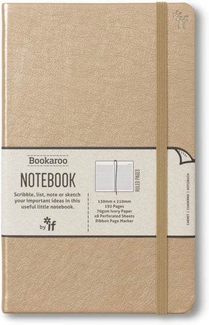 Bookaroo Notebook (A5) Journal - Gold-5035393432188