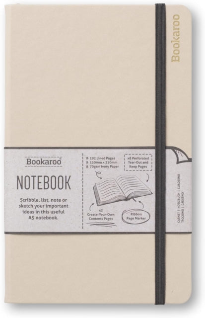 Bookaroo Notebook (A5) Journal - Cream-5035393432348