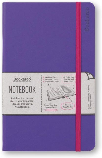 Bookaroo Notebook (A5) Journal - Purple-5035393432430