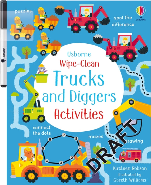 Wipe-Clean Trucks and Diggers Activities-9781805074007