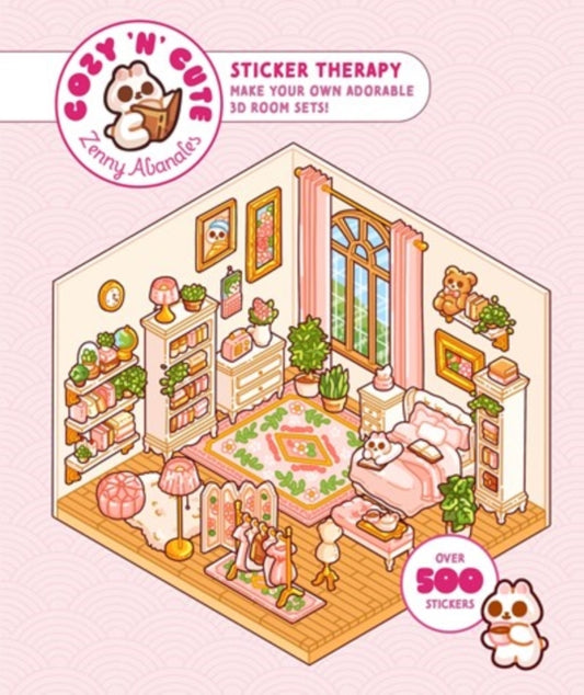 Cute 'n' Cozy Sticker Therapy : Make Your Own Adorable Room Sets! Over 500 Reusable Stickers-9781837760985