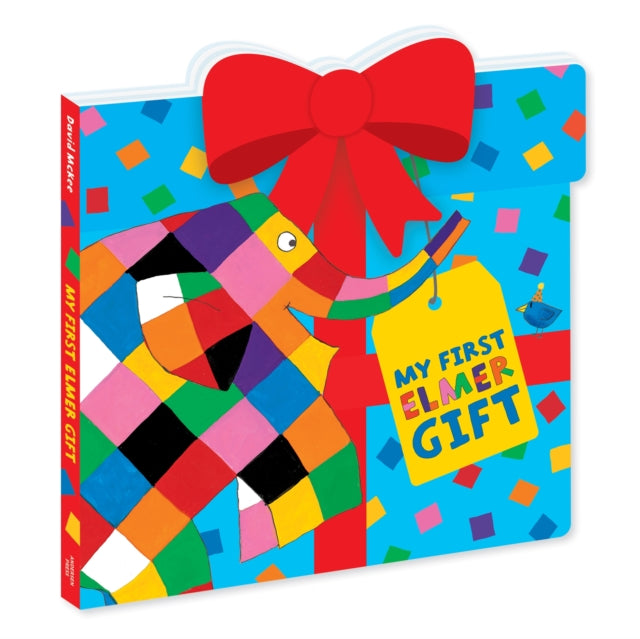 My First Elmer Gift : Shaped Board Book-9781839136276