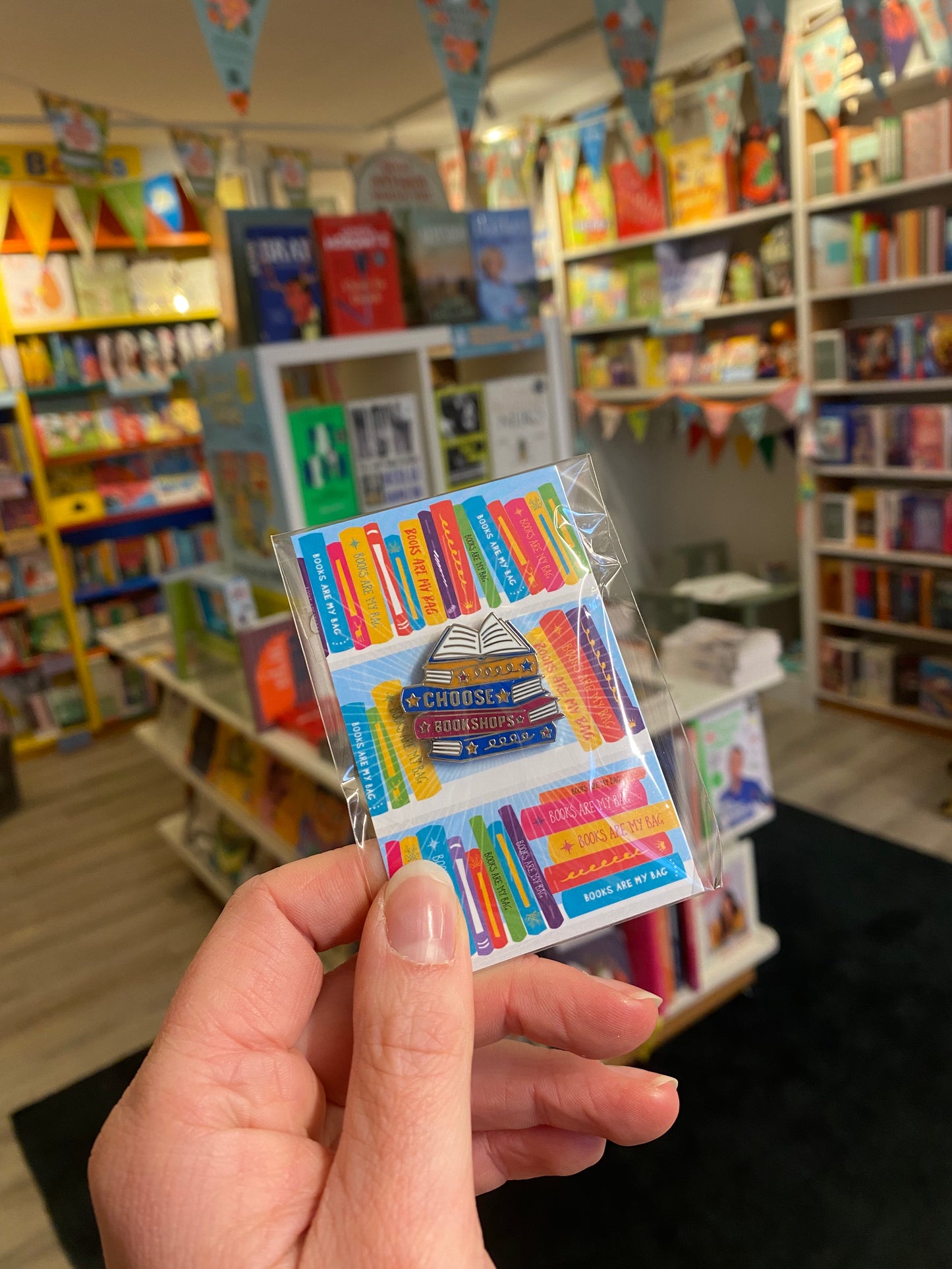 'Choose Bookshops' Pin Badge