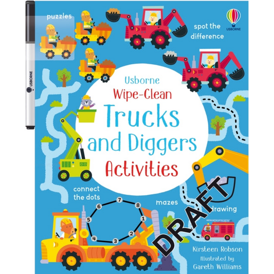 Wipe-Clean Trucks and Diggers Activities
