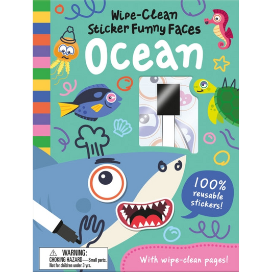 Wipe-Clean Sticker Funny Faces Ocean